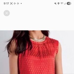 CAbi Vibrant Red Sleeveless Blouse